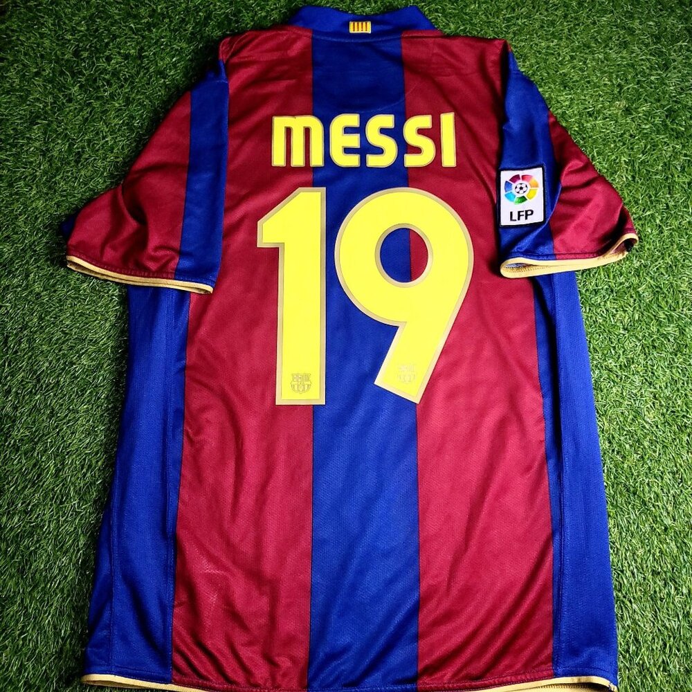 Messi Barcelona 2007 2008 Anniversary Soccer Jersey M SKU# 237741-655